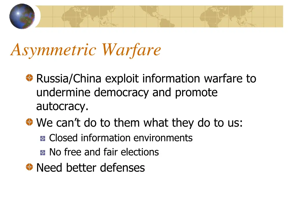 asymmetric warfare