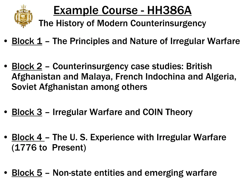 example course hh386a the history of modern