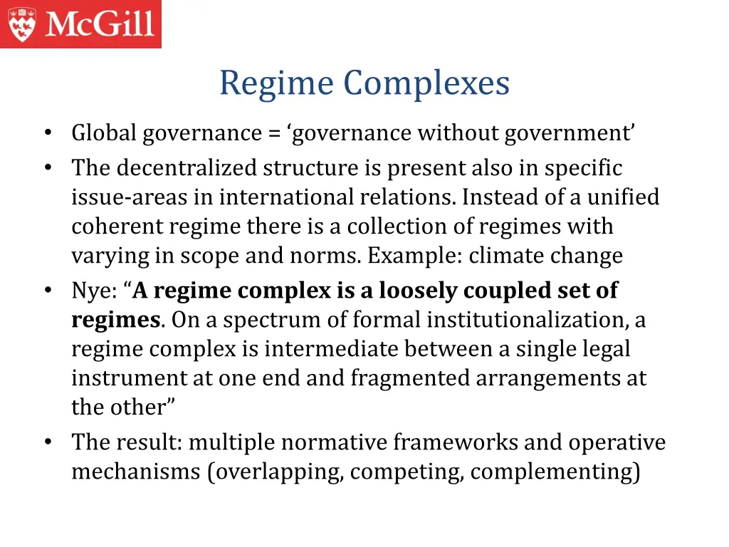 regime complexes