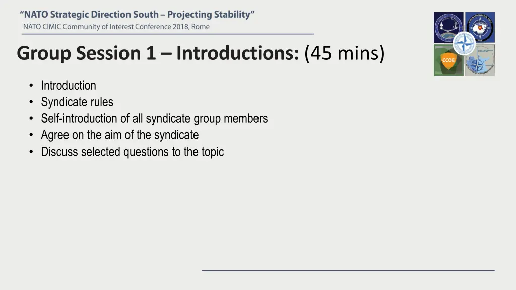 group session 1 introductions 45 mins