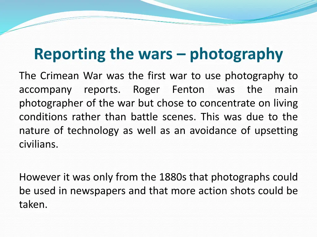 reporting the wars photography