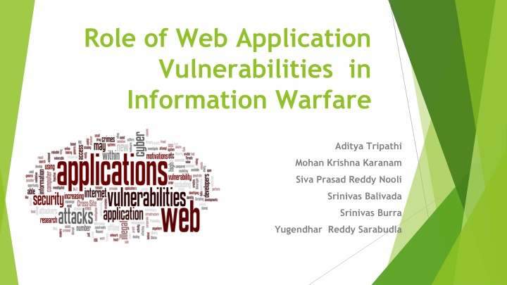 role of web application vulnerabilities