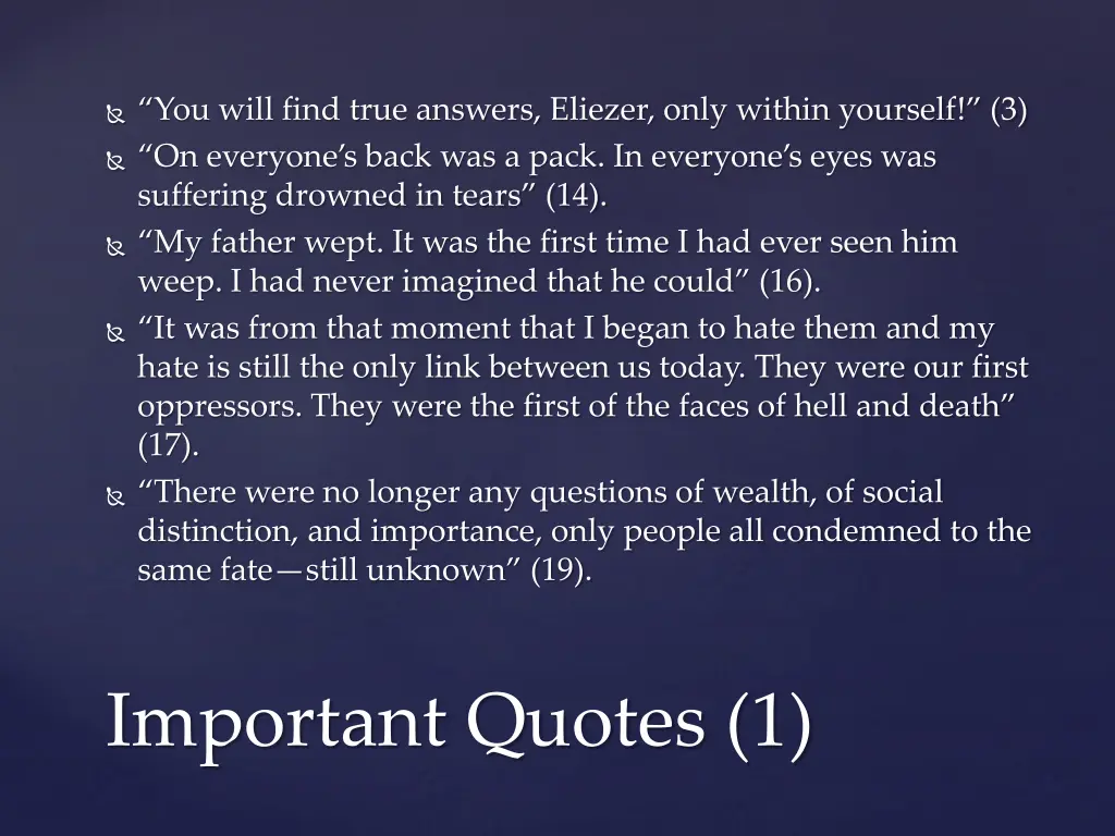 you will find true answers eliezer only within