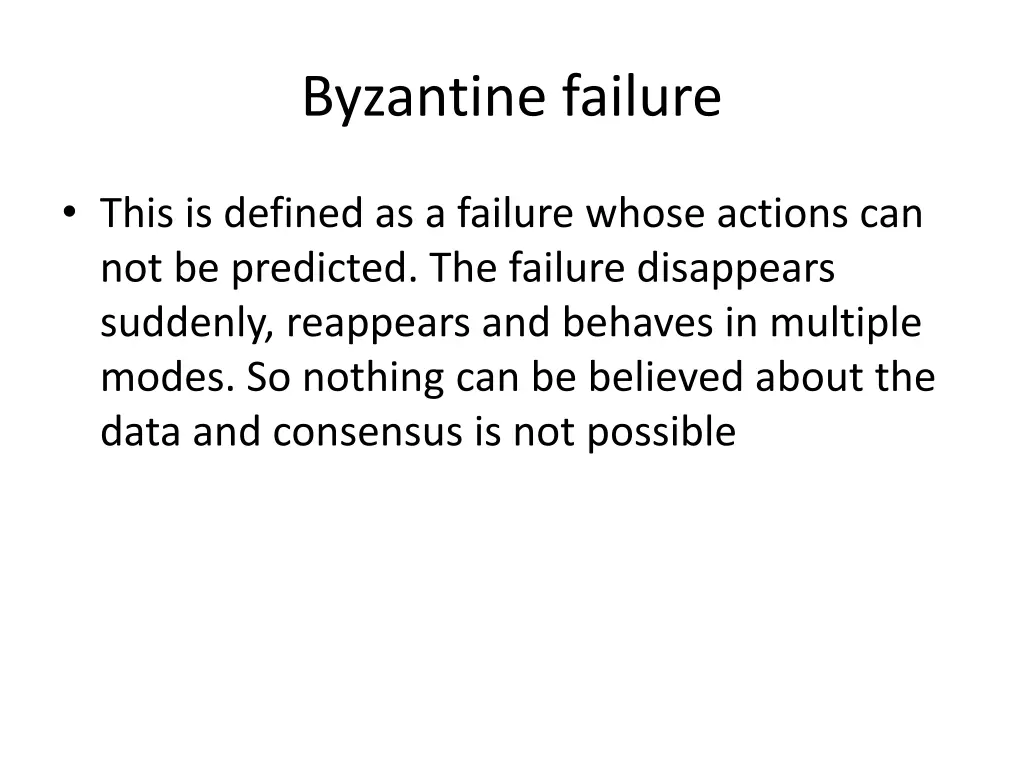 byzantine failure