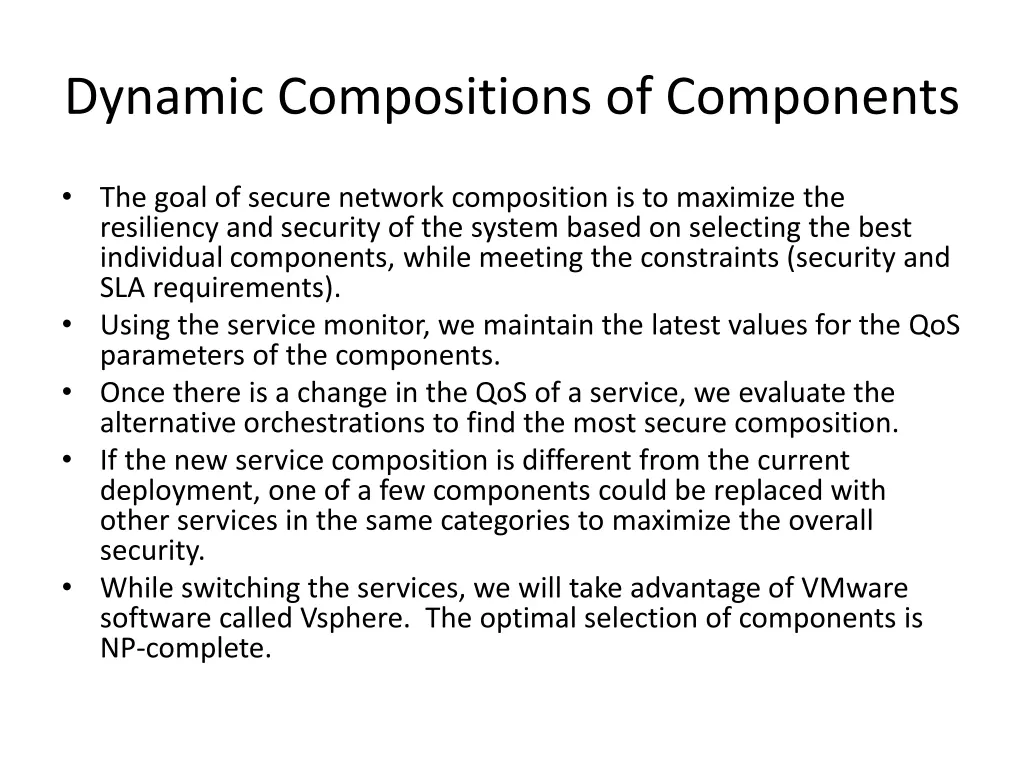 dynamic compositions of components