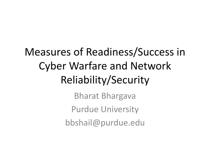 measures of readiness success in cyber warfare