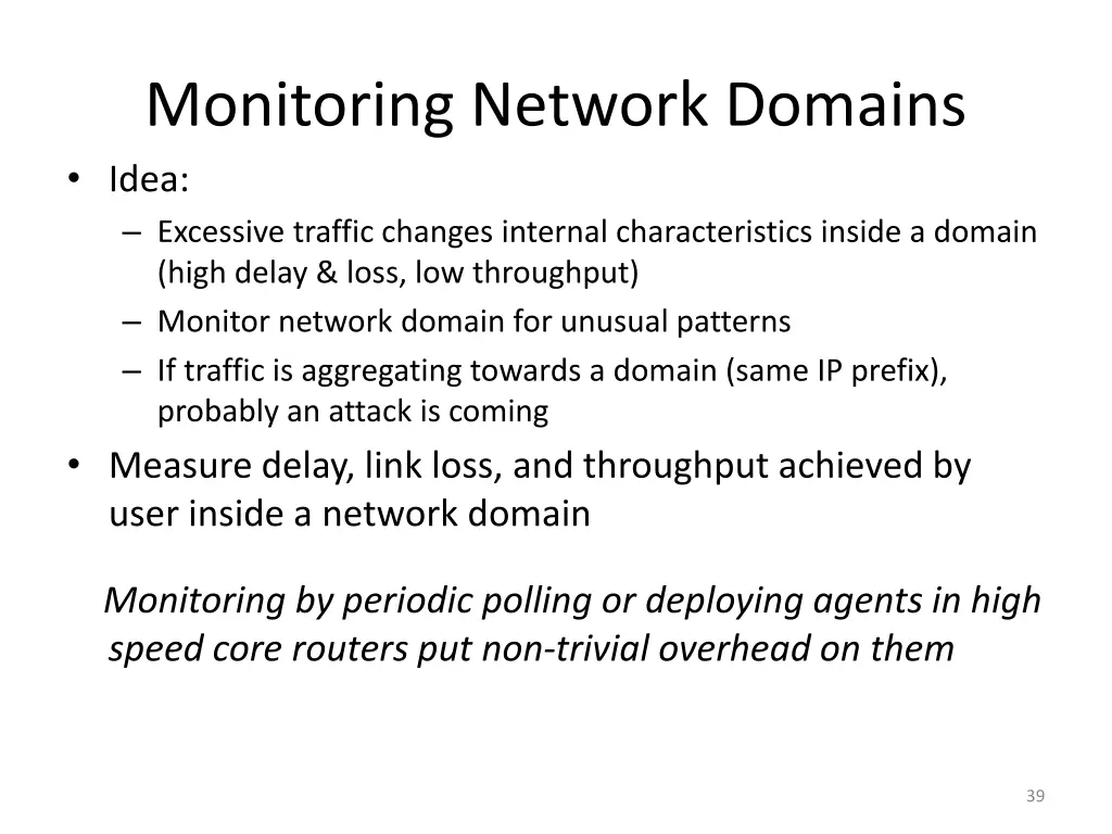 monitoring network domains idea excessive traffic