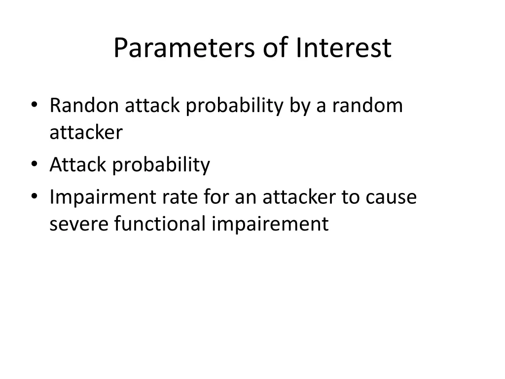 parameters of interest 1