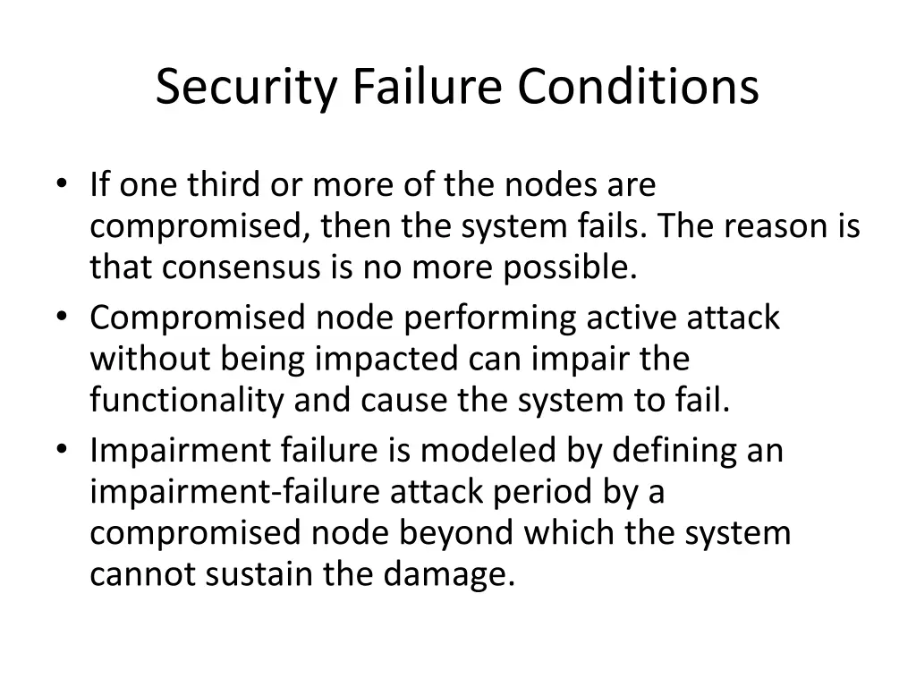 security failure conditions