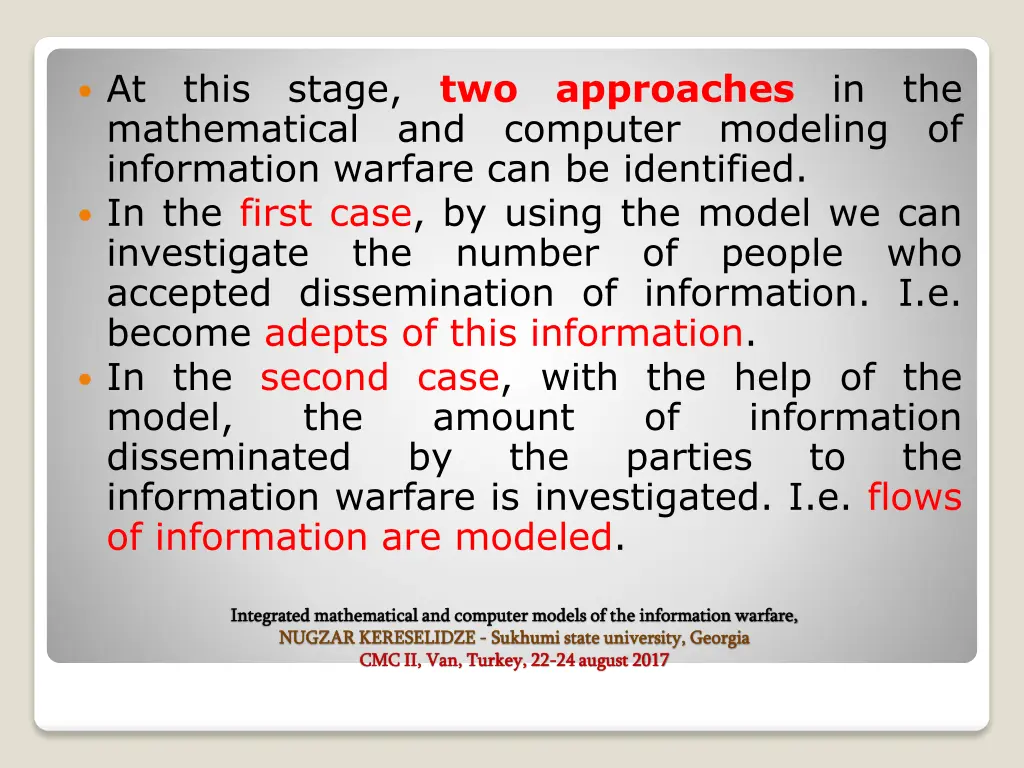 at mathematical information warfare