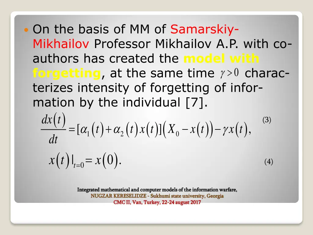 on the basis of mm of samarskiy mikhailov