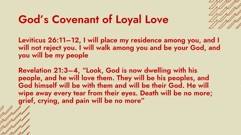 god s covenant of loyal love