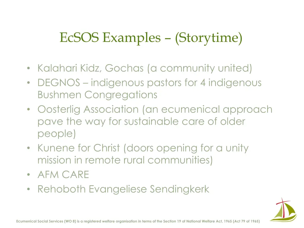 ecsos examples storytime