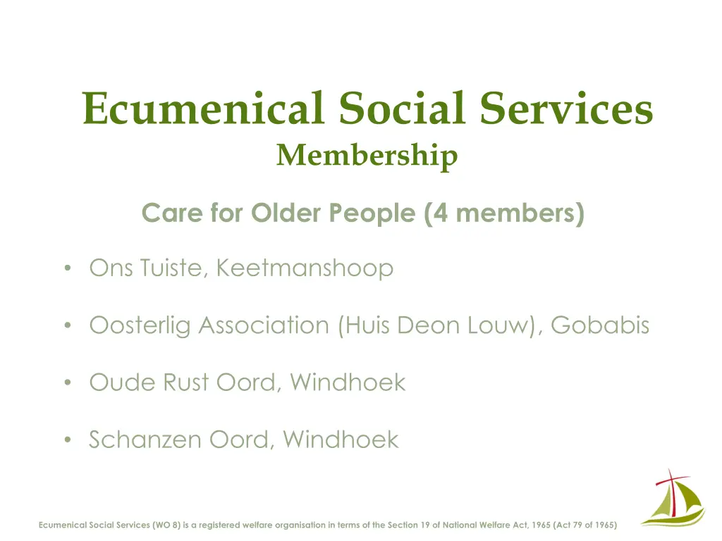 ecumenical social services membership