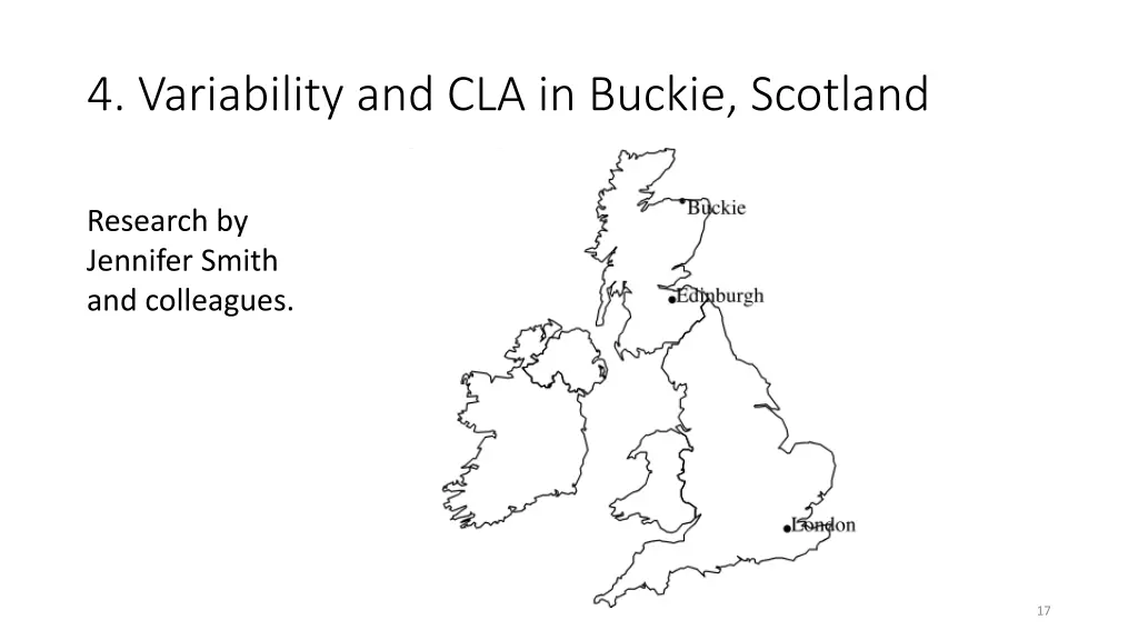 4 variability and cla in buckie scotland