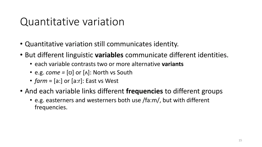 quantitative variation