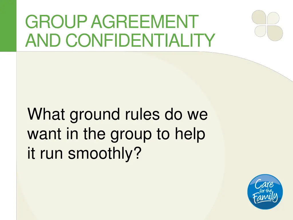 group agreement and confidentiality