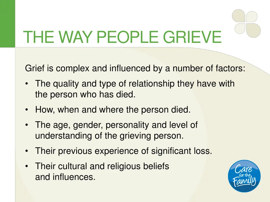 the way people grieve