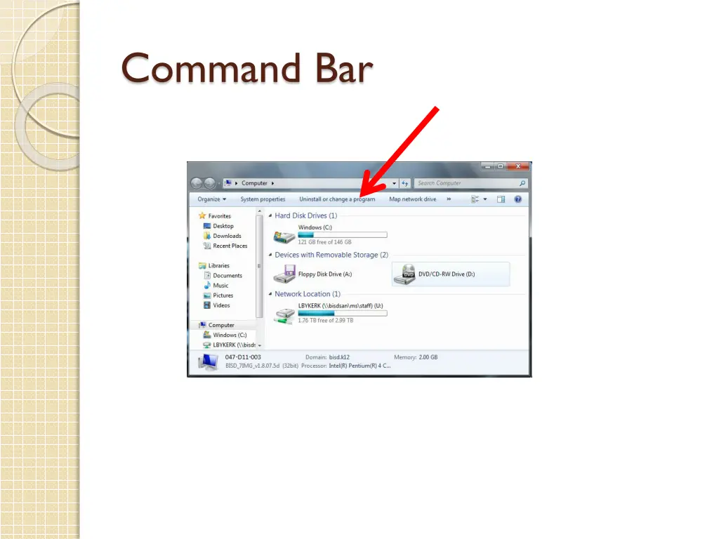 command bar