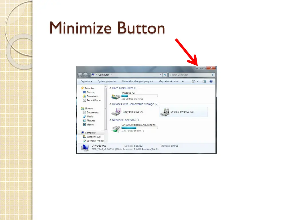 minimize button