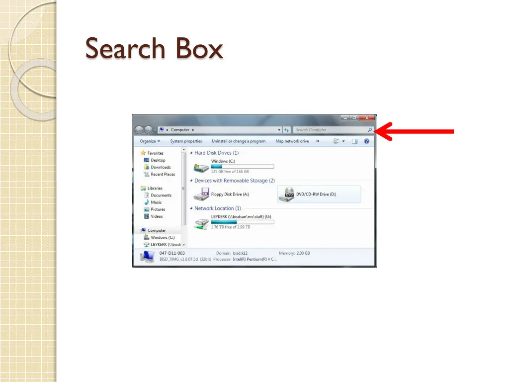 search box