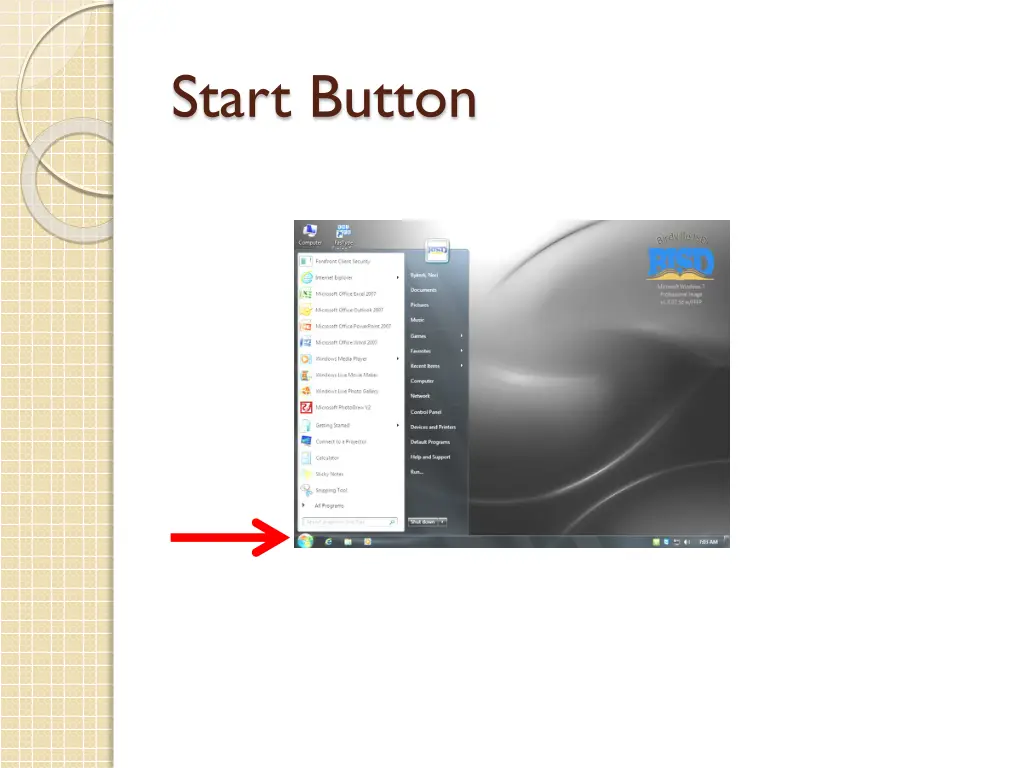 start button