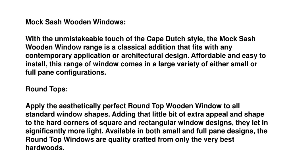 mock sash wooden windows