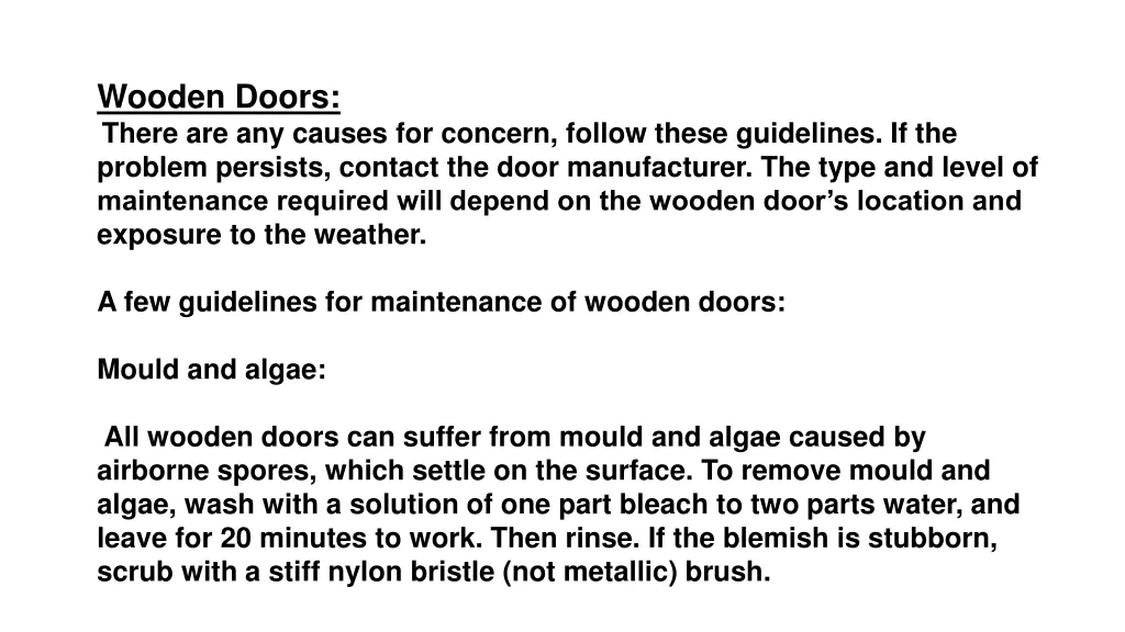 wooden doors there are any causes for concern