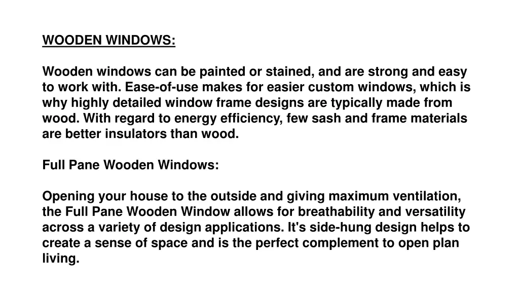 wooden windows