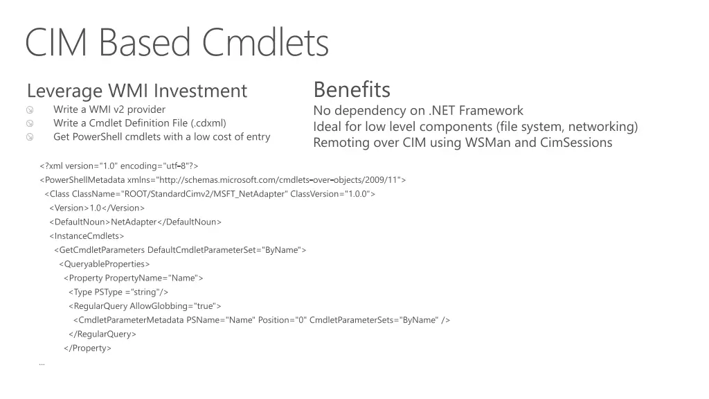 cim based cmdlets