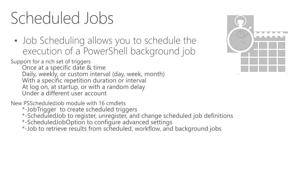 scheduled jobs