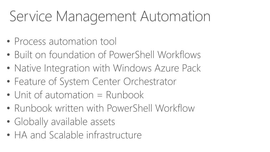 service management automation