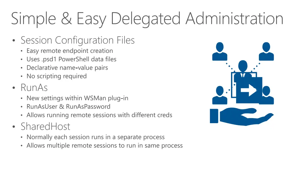 simple easy delegated administration session