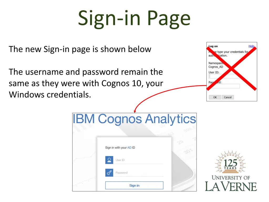 sign in page