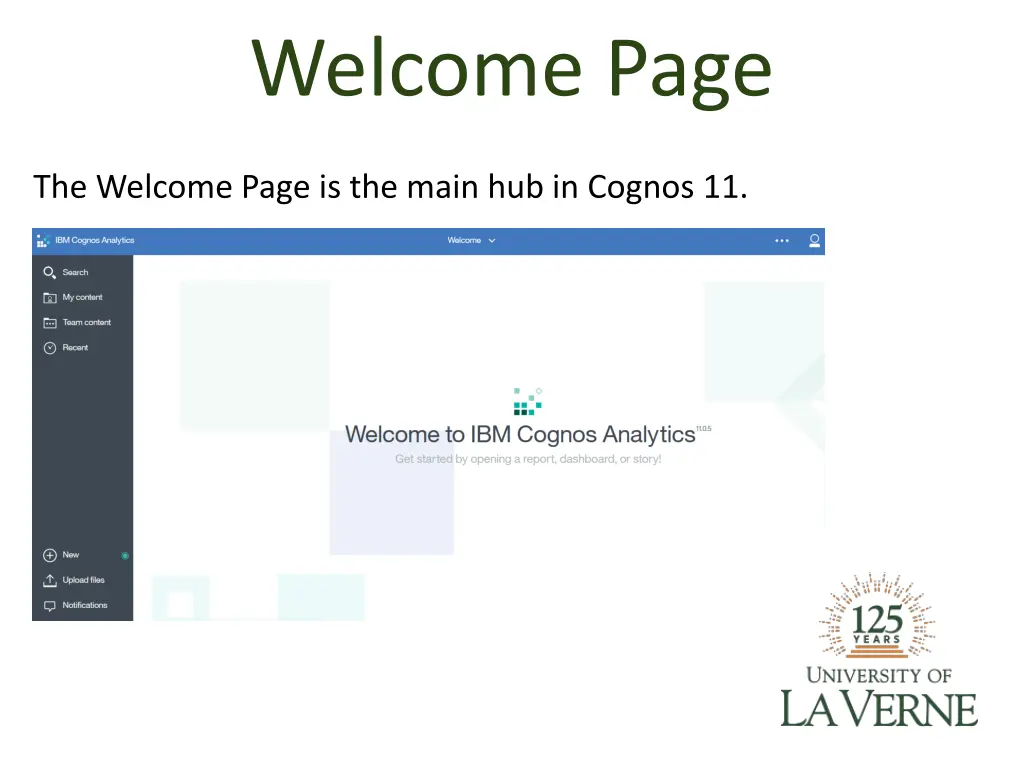 welcome page