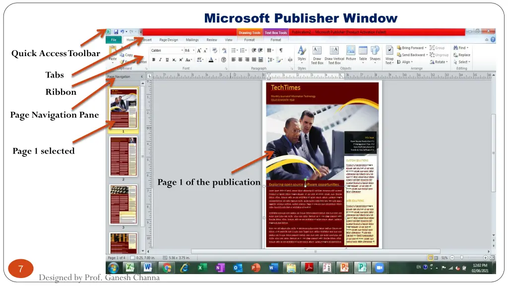 microsoft publisher window