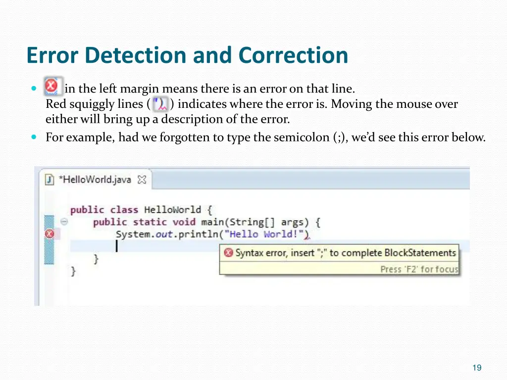 error detection and correction