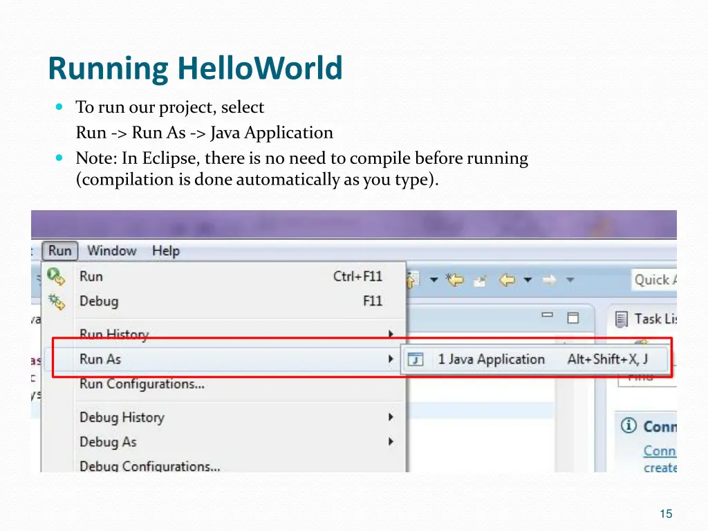 running helloworld