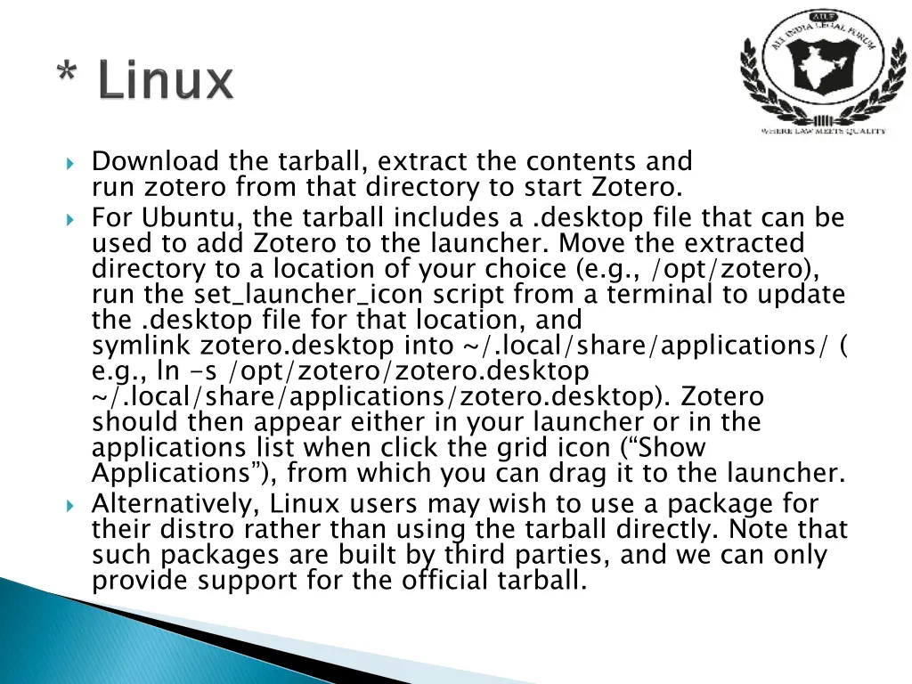 download the tarball extract the contents