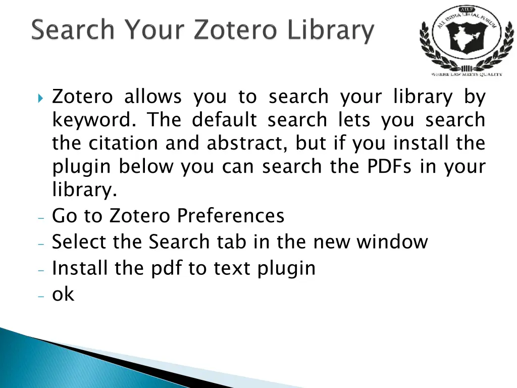 zotero allows you to search your library