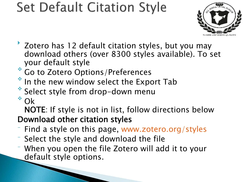 zotero has 12 default citation styles