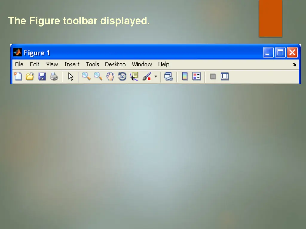 the figure toolbar displayed