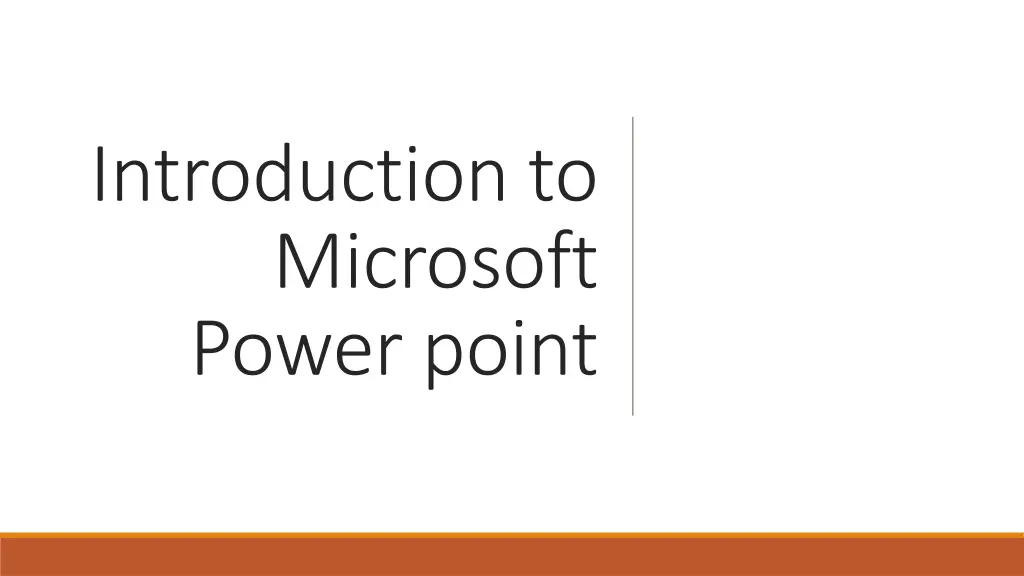 introduction to microsoft power point