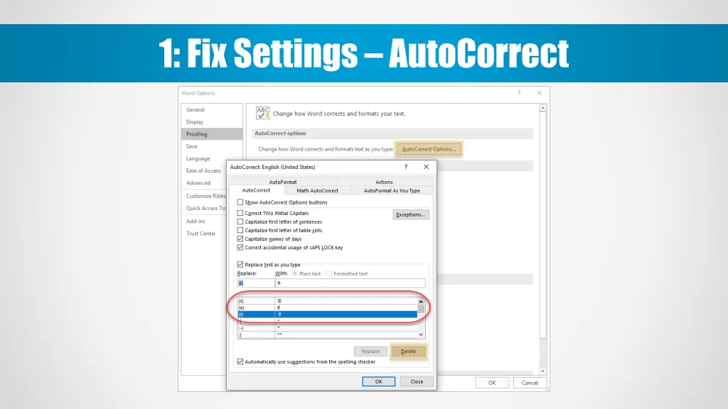 1 fix settings autocorrect