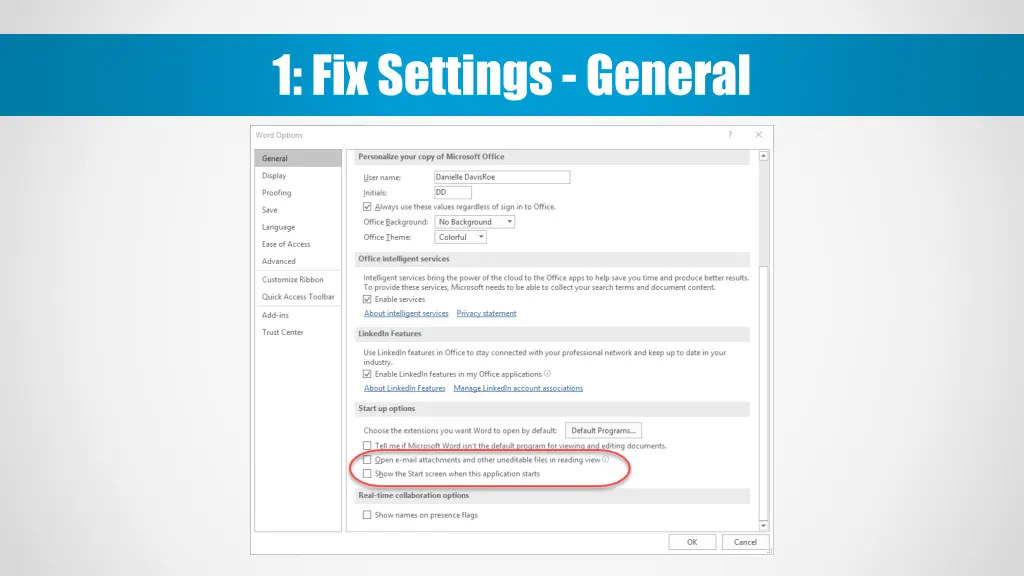 1 fix settings general