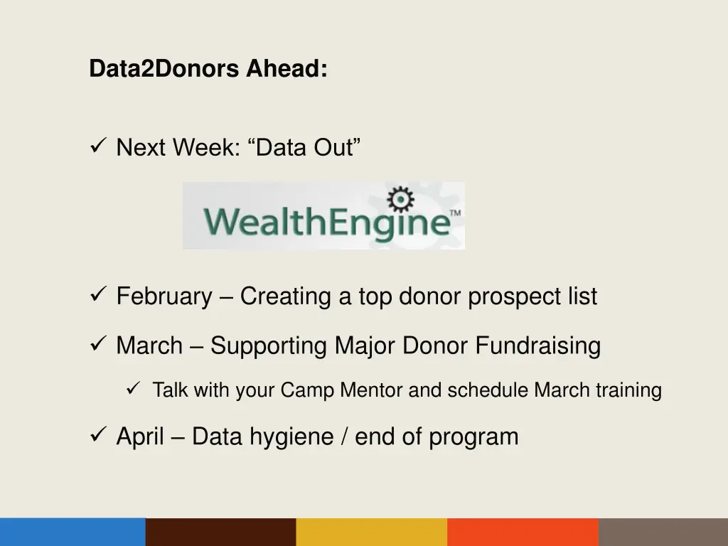 data2donors ahead