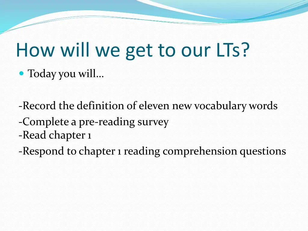 how will we get to our lts