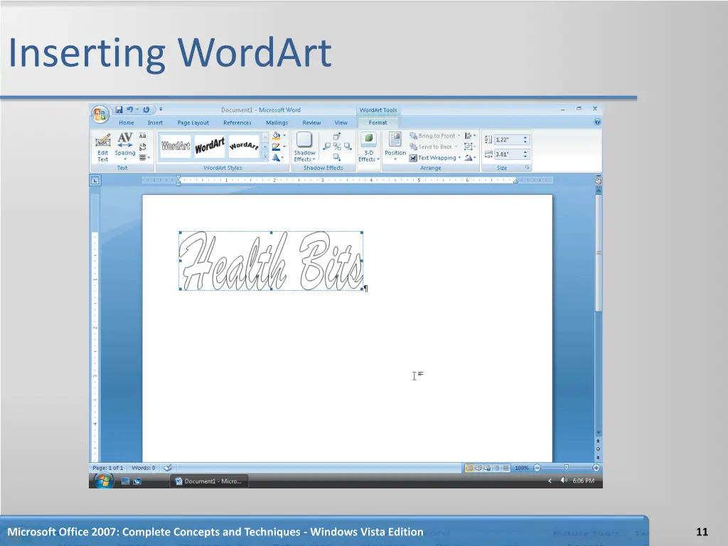 inserting wordart 2