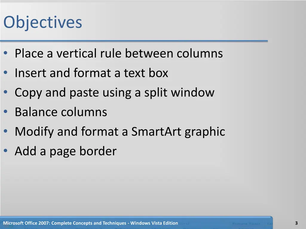 objectives 1