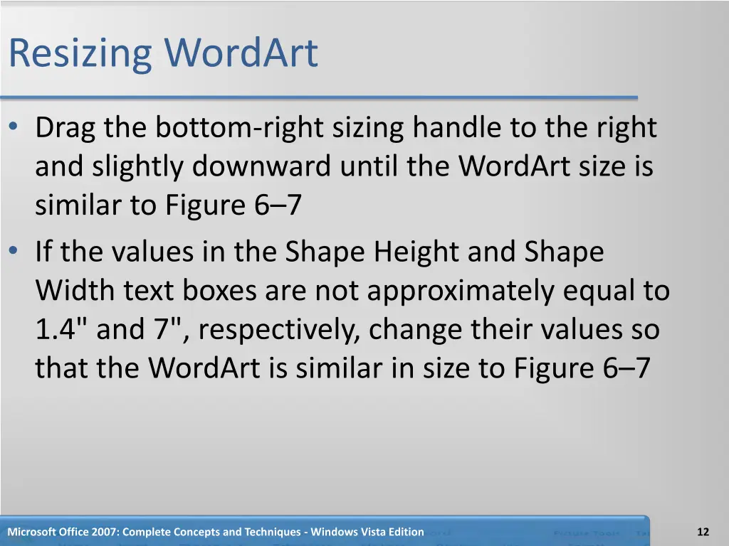 resizing wordart